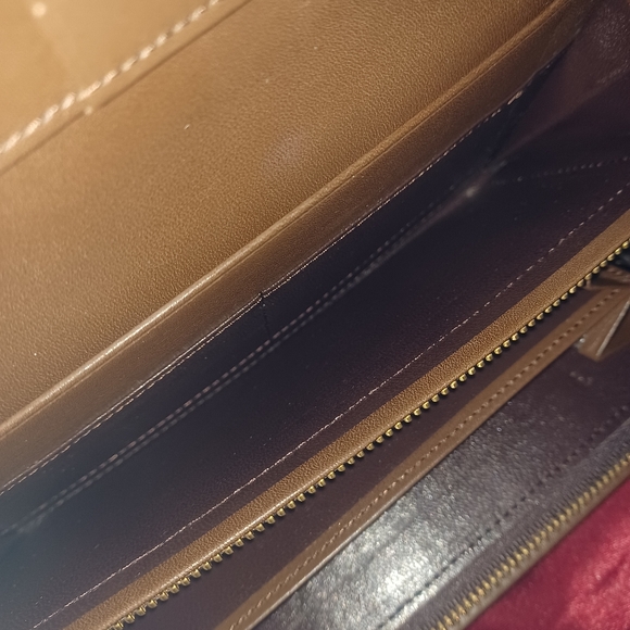 Yves Saint laurent Dark brown leather gold tone hardware long large ysl wallet - Picture 11 of 14